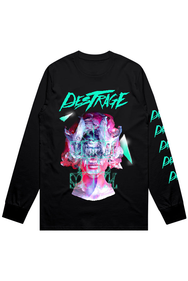 SO MUCH. too much. Long Sleeve Tee (Black)